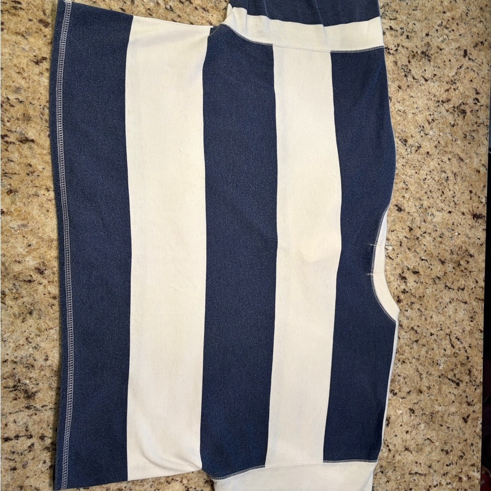 Vintage Boxy Blue and White Striped Shirt - Picture 5 of 7